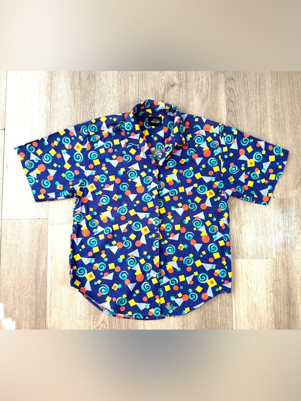 Dockers by Levis Vintage 80’s 90’s Button Up Short Sleeve Shirt Geometric M.